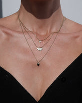 Half Moon Necklace - White Diamond